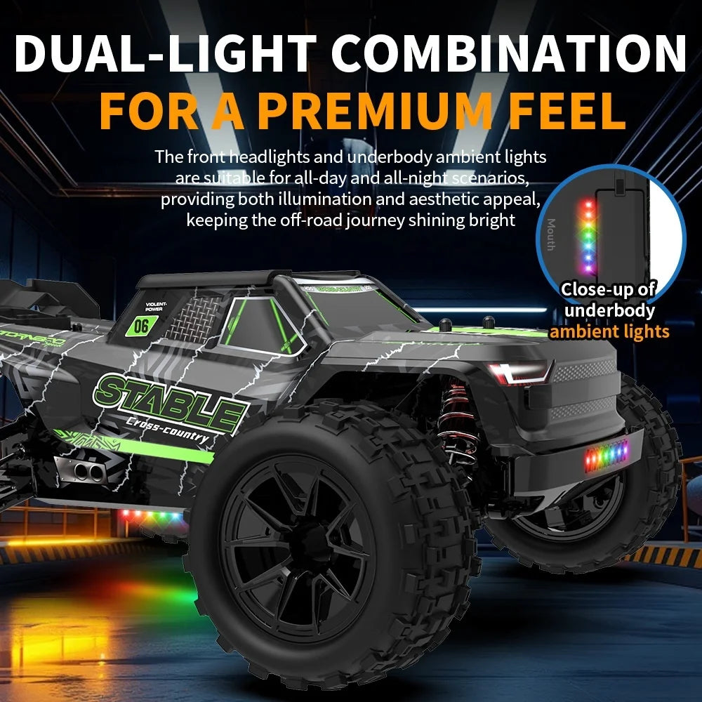 C8831 1:14 RC Car 4WD 35km/h High Speed All Terrain Drift Climbing Off Road Vehicle with Dual LED Light - Red - 4