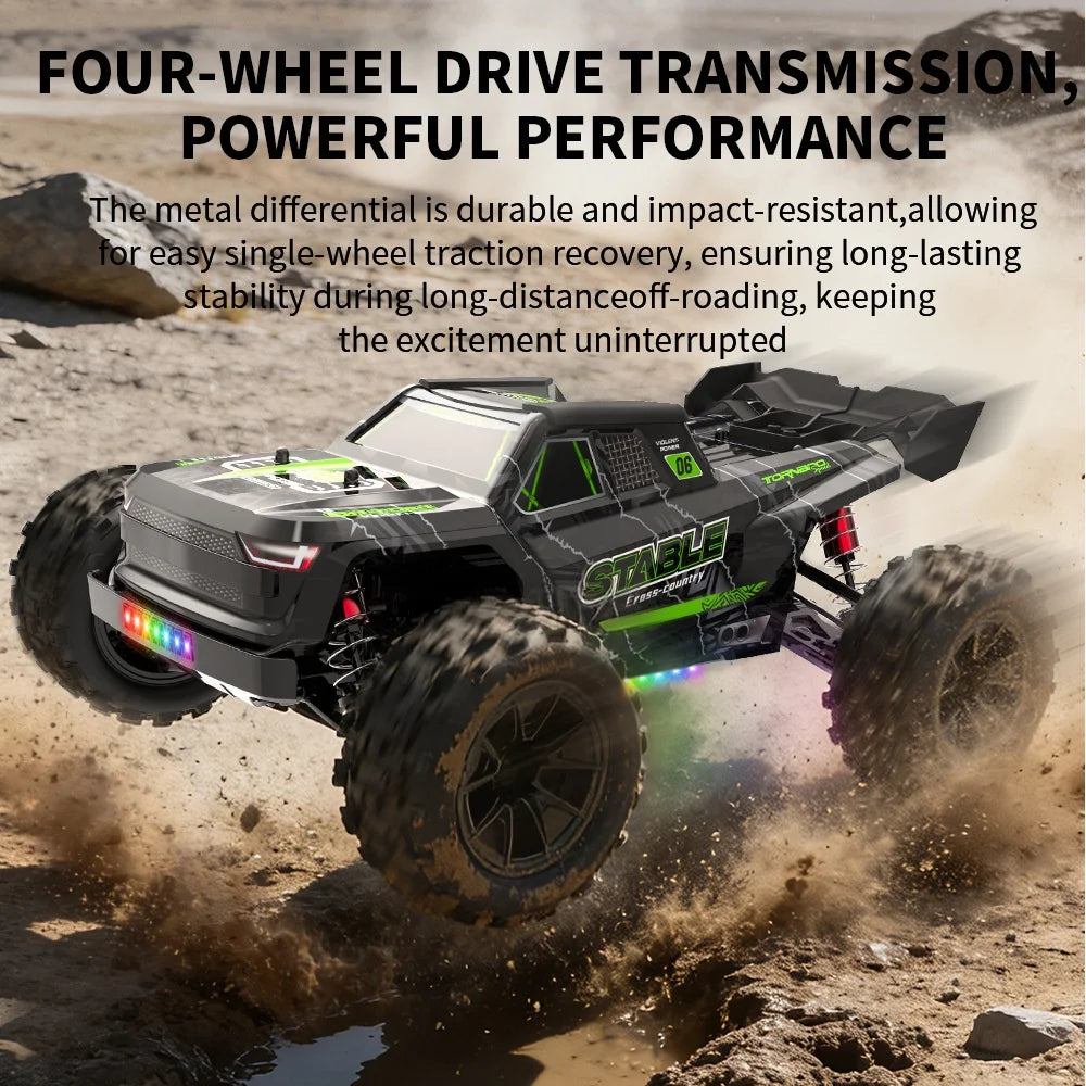 C8831 1:14 RC Car 4WD 35km/h High Speed All Terrain Drift Climbing Off Road Vehicle with Dual LED Light - Red - 5