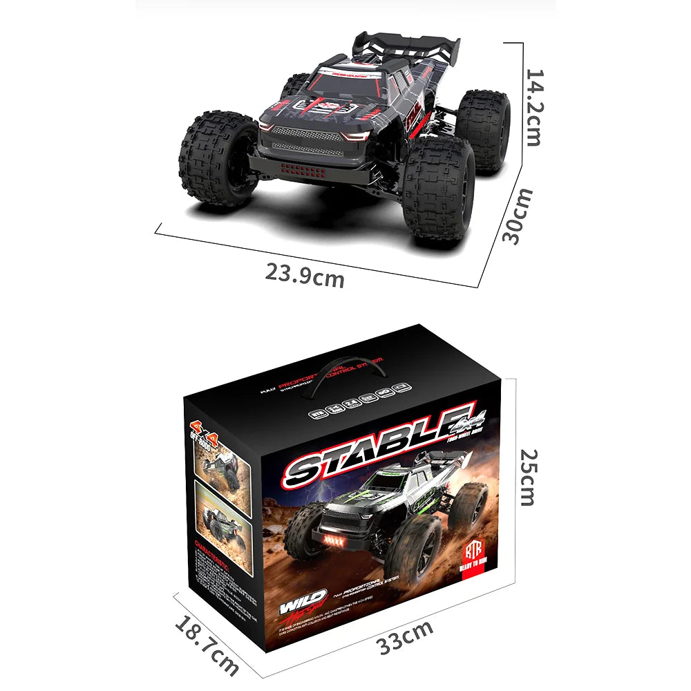 C8831 1:14 RC Car 4WD 35km/h High Speed All Terrain Drift Climbing Off Road Vehicle with Dual LED Light - Red - 7