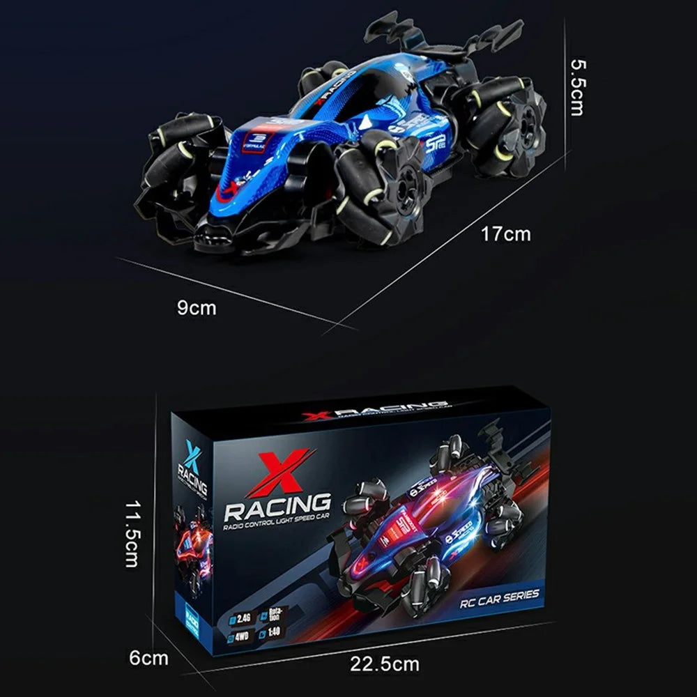 Q239 RC Stunt Car 360 Degrees Rotation Drift Formula Electric Car Toy 2.4G Remote Control Toy for Kids Adults - Orange - 6