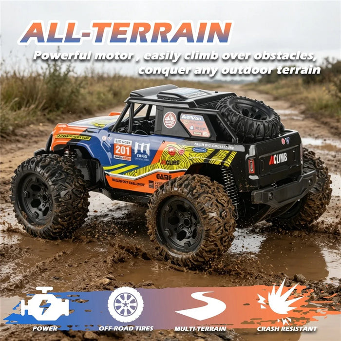 UJ99-Y120 RC Car Off-Road 1:12 Scale 2.4G Remote Control Racing Car 18KM / H High Speed Climbing Monster Truck for Kids - Orange - 2