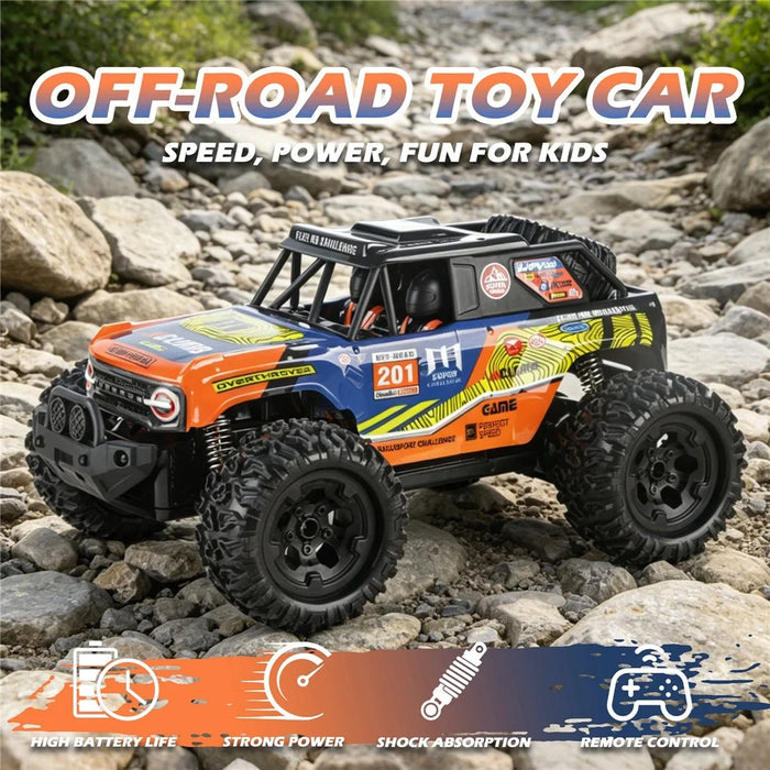 UJ99-Y120 RC Car Off-Road 1:12 Scale 2.4G Remote Control Racing Car 18KM / H High Speed Climbing Monster Truck for Kids - Orange - 4