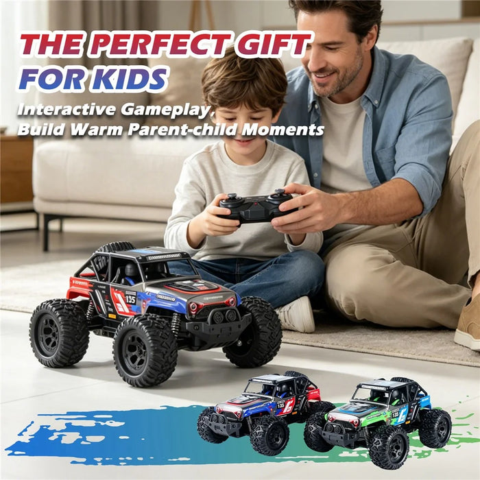 UJ99-Y121 1:12 Scale RC Car 2.4G Remote Control Off-Road Climbing Vehicle with Music Climbing Monster Truck for Kids - Blue - 7