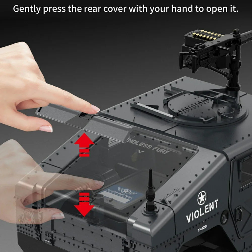 C8835 RC Crawler Car 2.4GHz Remote Control Metal Chassis LED Lights Off-Road Climbing Car for Outdoor - Black - 3