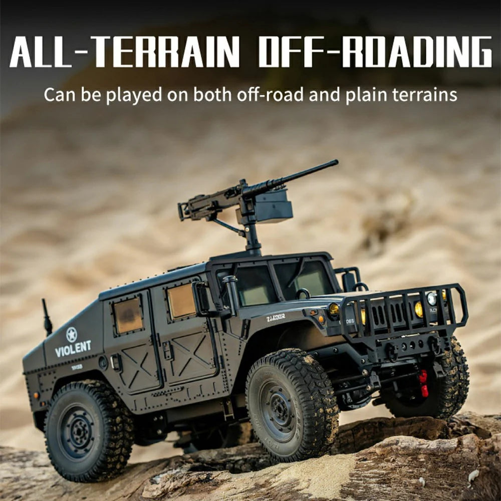 C8835 RC Crawler Car 2.4GHz Remote Control Metal Chassis LED Lights Off-Road Climbing Car for Outdoor - Black - 4