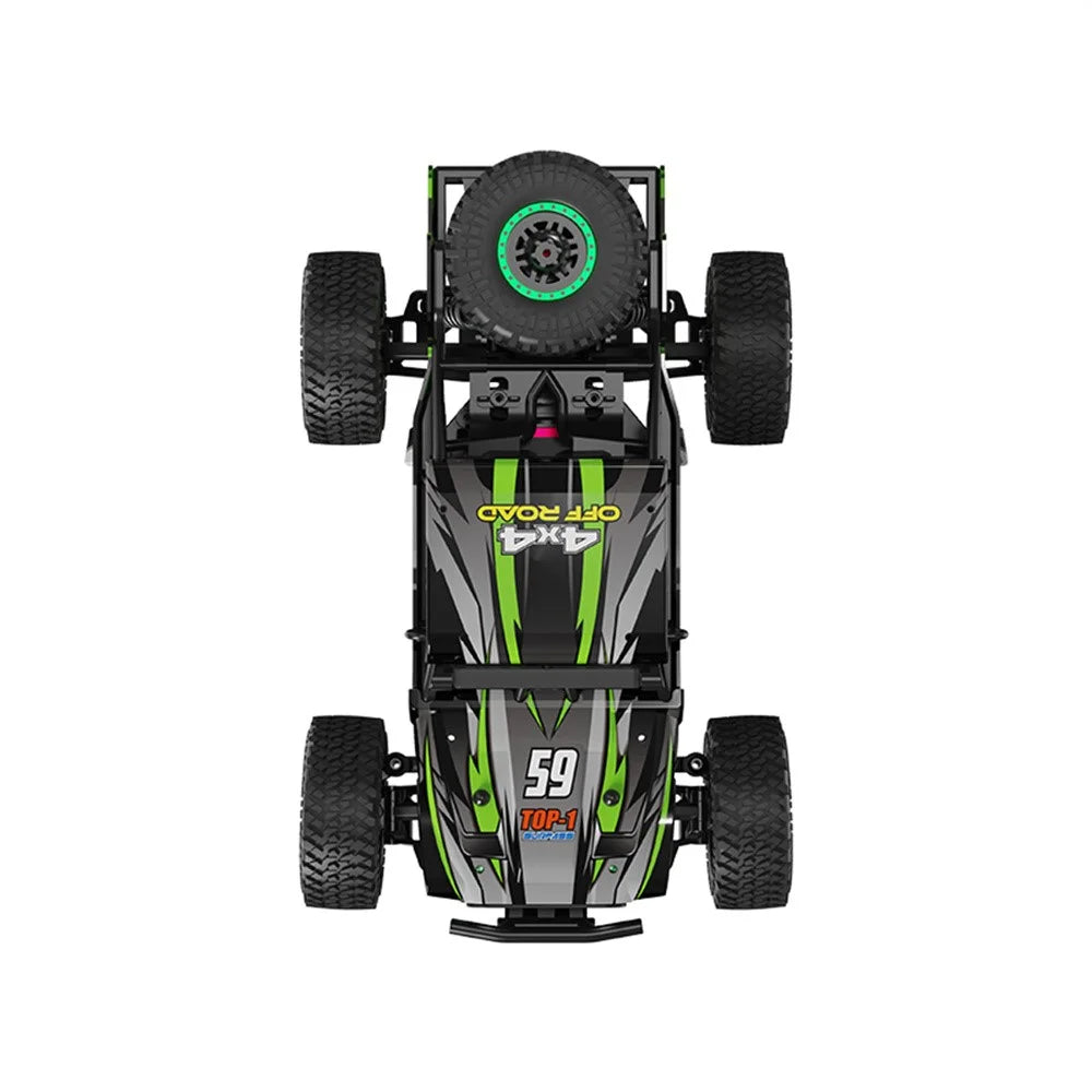 C59 Brushed Motor 1:18 Scale Off-Road RC Car with Single Battery 2.4G Remote Control 45km / h High Speed Racing Climbing Vehicle for Outdoor - Green - 7