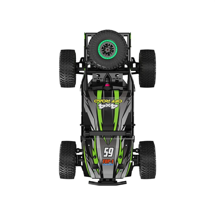 C59 Brushed Motor 1:18 Scale Off-Road RC Car with Single Battery 2.4G Remote Control 45km / h High Speed Racing Climbing Vehicle for Outdoor - Green - 7
