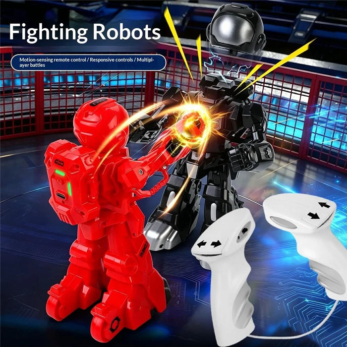 777-625 2.4G Dual Battle System Motion-Sensing Remote Control Boxing RC Robot Toy Interactive Fighting Robot for Kids 8+ - Red - 6
