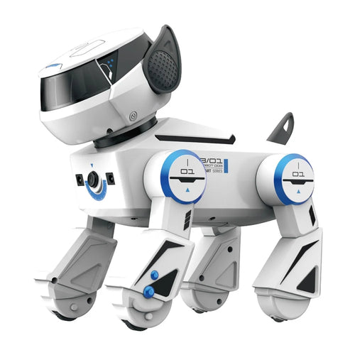 BG1546 Smart AI Robot Dog Voice Control Programmable Stunt Interactive Pet Toy for Kids - White - 1