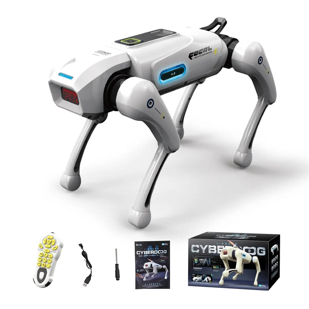 BG1547 AI Smart Robot Dog 2.4G Remote Control Programmable Voice Activated Interactive Electronic Toy - White - 1
