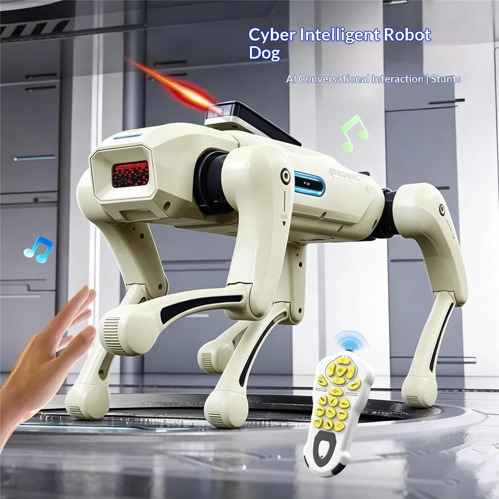 BG1547 AI Smart Robot Dog 2.4G Remote Control Programmable Voice Activated Interactive Electronic Toy - White - 6