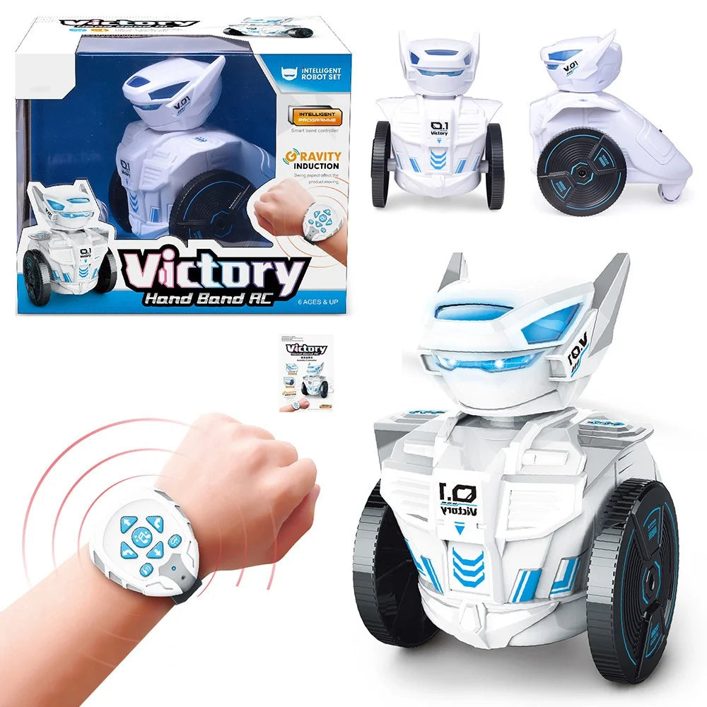 BG1526 Watch-worn Remote Intelligent Robot 2.4G RC Toy with LED Light - 2