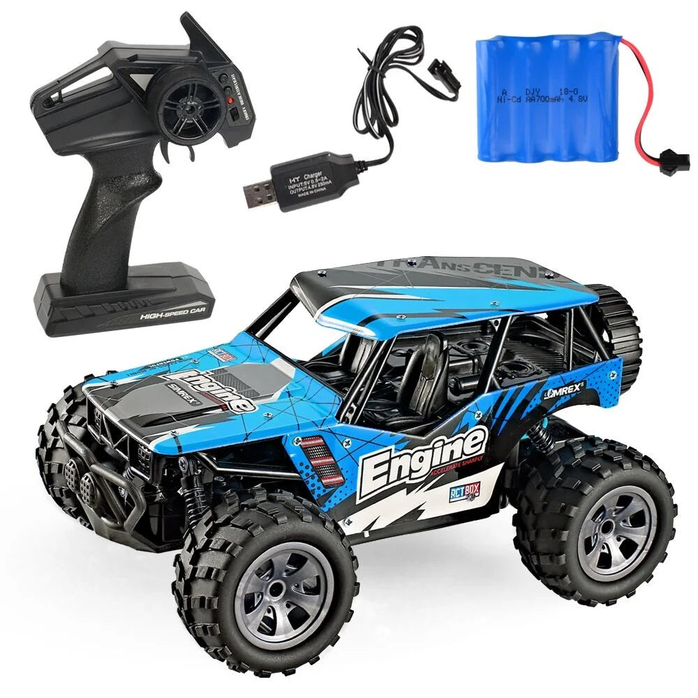 20km/h 1:20 2.4G Remote Racing Car RC Electric Monster Truck Off-Road Vehicle - Blue - 1
