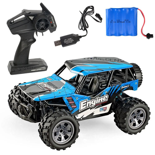 20km/h 1:20 2.4G Remote Racing Car RC Electric Monster Truck Off-Road Vehicle - Blue - 1