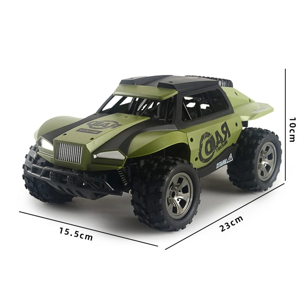 1:18 20KM/H Electric USB Rechargeable RC Car 2.4GHz Remote Control Toy Car - Green - 3