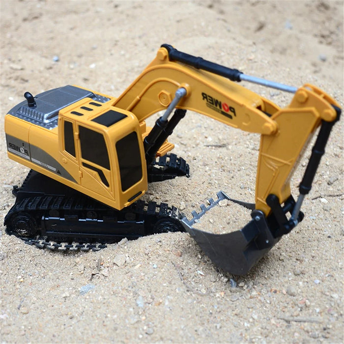 1027 RC Trucks Mini Remote Control Bulldozer 1:24 6CH Tractor Engineering Car with Light Sound - 4
