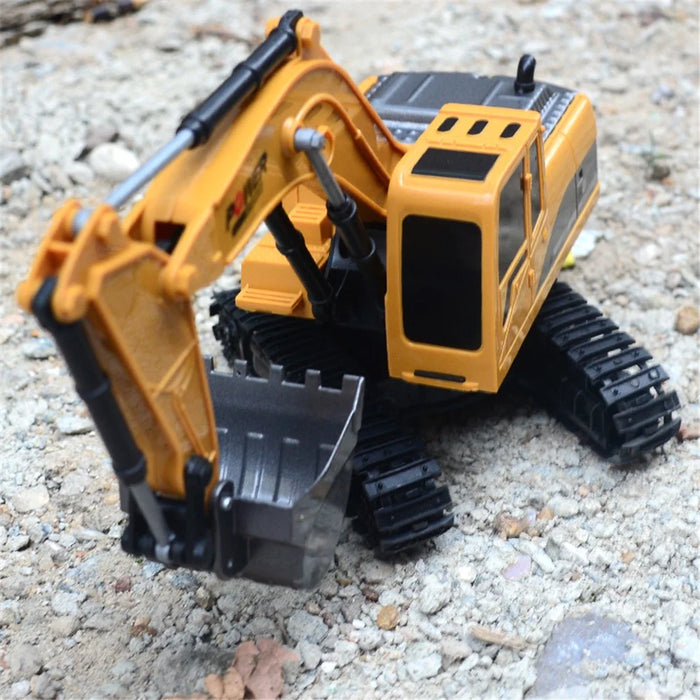 1027 RC Trucks Mini Remote Control Bulldozer 1:24 6CH Tractor Engineering Car with Light Sound - 5
