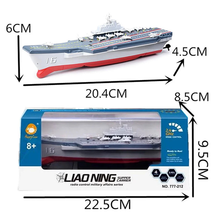 2.4G Mini Wireless Electric Remote Control Cruiser Swimming Pool RC Aircraft Carrier Boat Toy - 4