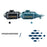 777-586 Wireless 6 Channels 2.4G RC Submarine with LED Lights Electric Mini Submarine Toy - Black - 5