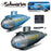 777-586 Wireless 6 Channels 2.4G RC Submarine with LED Lights Electric Mini Submarine Toy - Black - 6