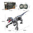 Electrical Dinosaur 2.4G Remote Control Walking Light Sound Velociraptor Model Toy Boys Children Gift - Blue - 6