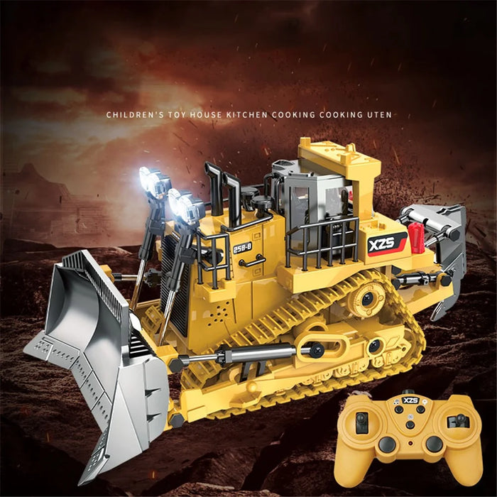 1031 2.4GHz RC Crawler Type Bulldozer Engineering Vehicle Model Remote Control Car with Sound Light Kids Boys Toy - 3