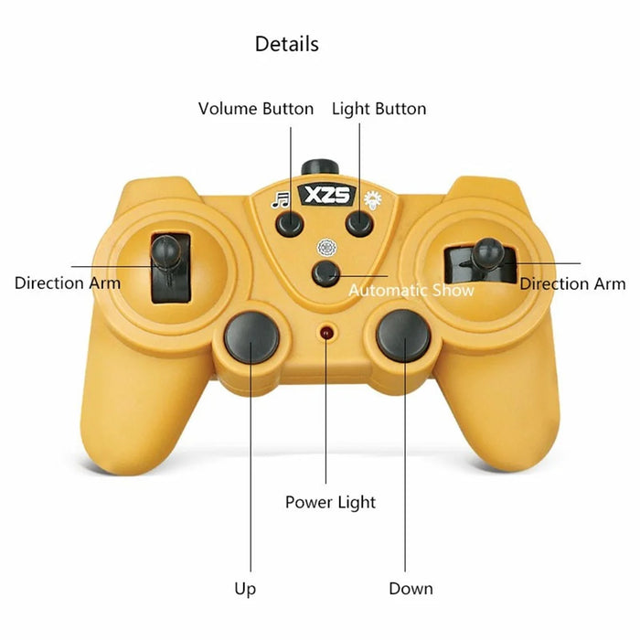 1031 2.4GHz RC Crawler Type Bulldozer Engineering Vehicle Model Remote Control Car with Sound Light Kids Boys Toy - 5