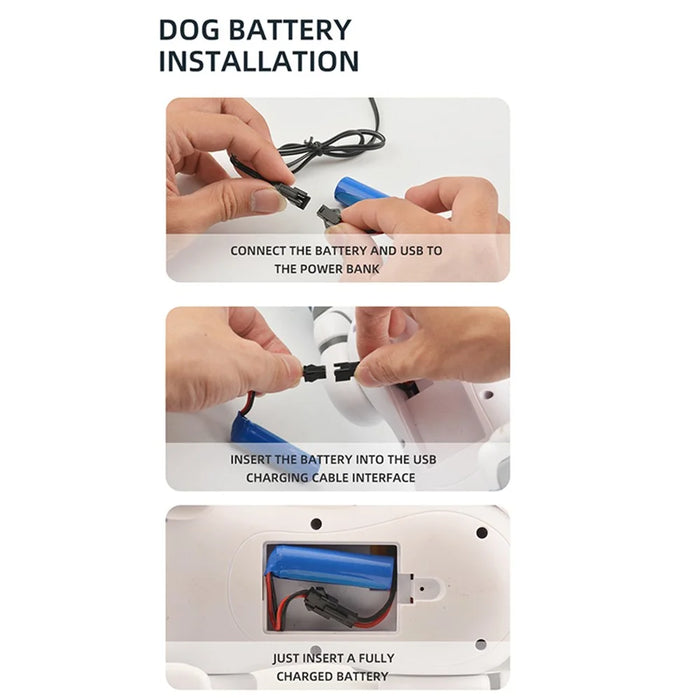 SUBOTECH BG1533 2.4G Handstand Robot Pet Mechanical RC Smart Stunt Dog with Dancing / Music / Touch Sensor - 7