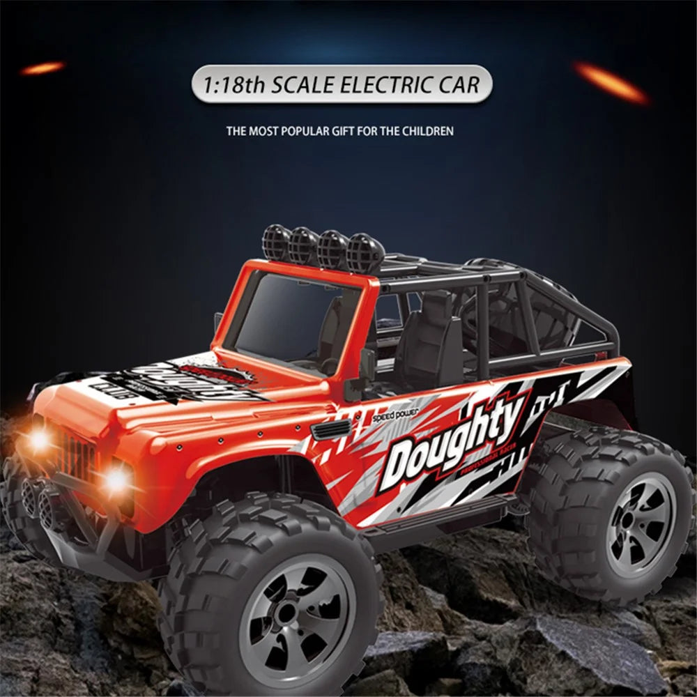 58620 2.4G Wireless RC Off-road Vehicle 1/18 Electronic Climbing Car Model Toys With Lights for Children - Red - 5