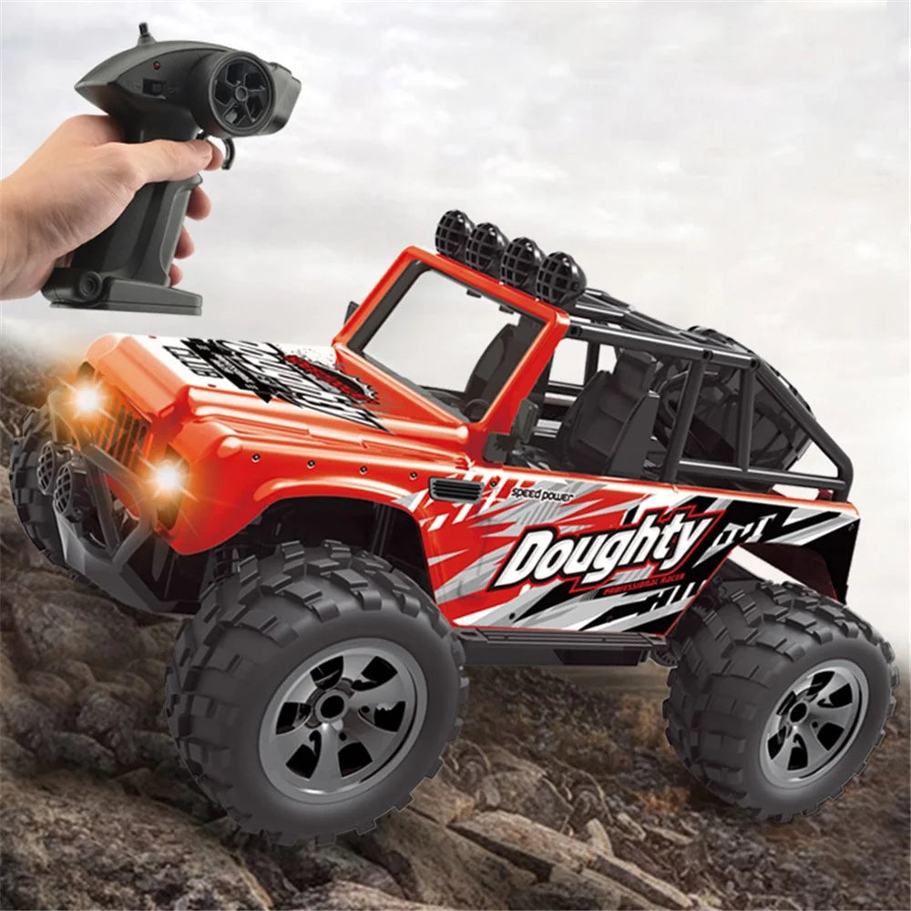 58620 2.4G Wireless RC Off-road Vehicle 1/18 Electronic Climbing Car Model Toys With Lights for Children - Red - 6