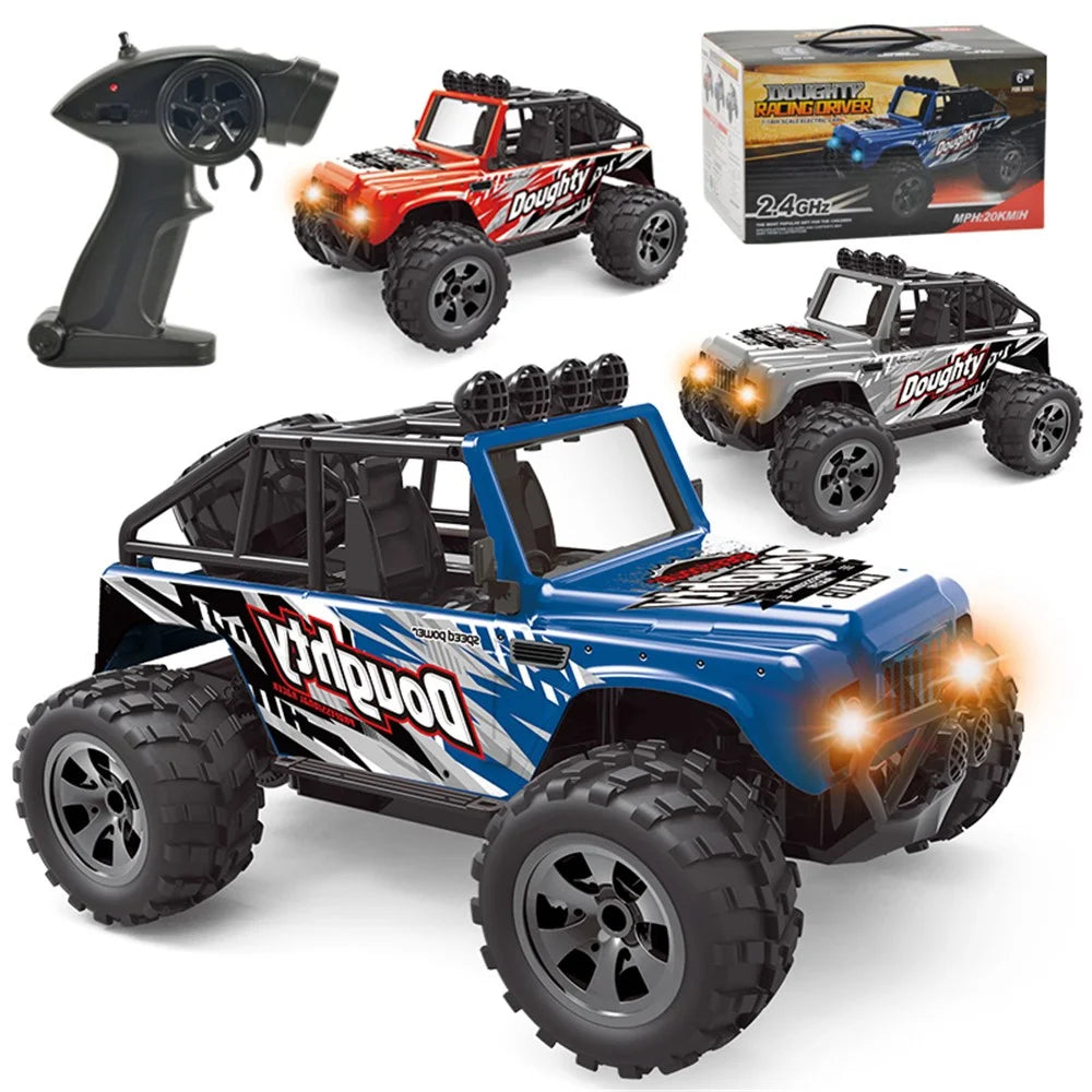 58620 2.4G Wireless RC Off-road Vehicle 1/18 Electronic Climbing Car Model Toys With Lights for Children - Red - 7