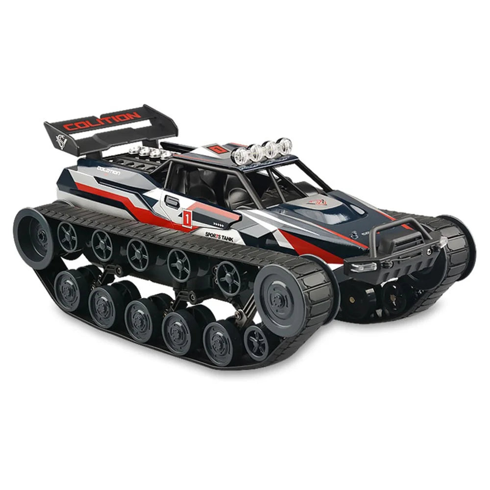 2063 1:12 2.4G Remote Control High Speed Drift Stunt Mist Spraying Tank Children Boys RC Car Toy - 2