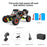 2026 RC Car 1:12 Scale 4WD 50km/h Rock Crawler 2.4Ghz Remote Control Off-Road Racing Car Toy with 2 Batteries for Adults Boys Kids - Red - 2