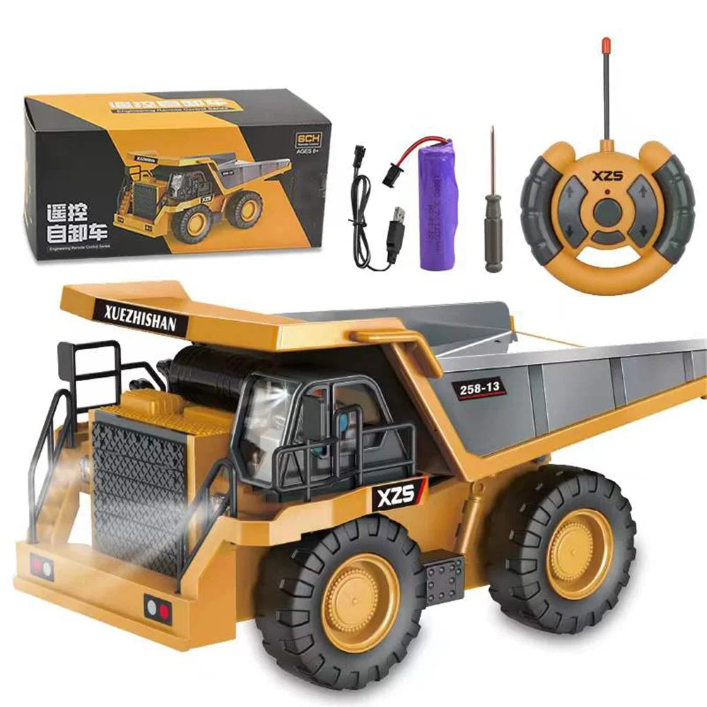 BC258-13 1/24 RC Dump Truck 6-Channel Remote Control Truck Construction Vehicle Toys for Kids Boys and Girls - 4