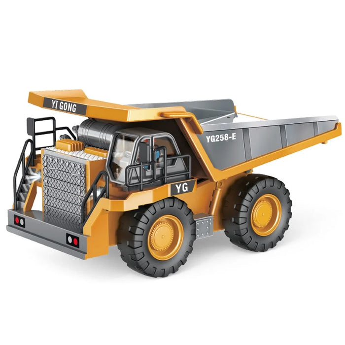 BC1043 1/24 Alloy Dump Truck 9-Channel 2.4G RC Construction Vehicle Truck Toys for Children - 4
