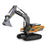BC1051 8-Channel RC Excavator 1/22 Scale Remote Control Excavator Alloy Construction Vehicle Tractor Toys for Boys and Girls - 3