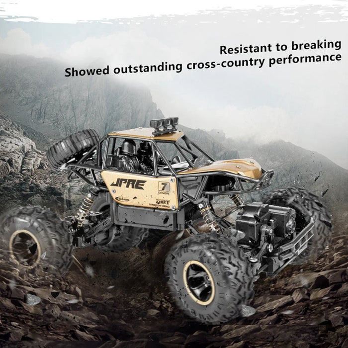 6241 2.4G RC Climbing Car 4WD Shock Absorber Alloy Car 4CH Off-Road Vehicle Toy Support 45-Degree Tilted Climbing - Black - 3