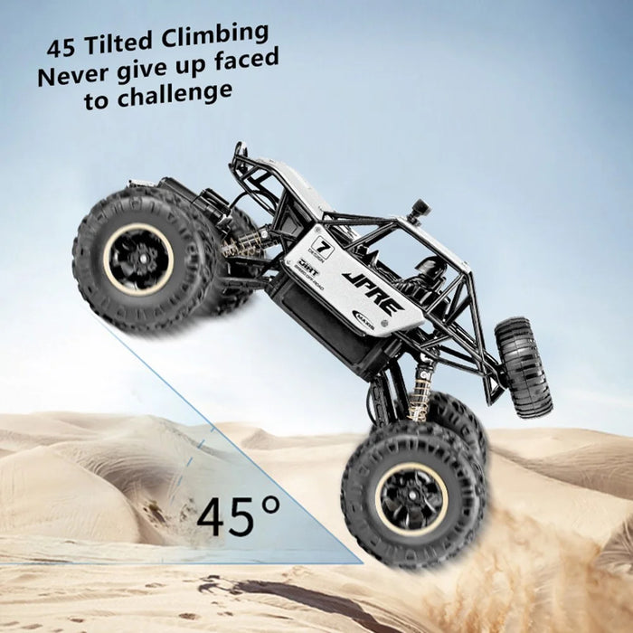 6241 2.4G RC Climbing Car 4WD Shock Absorber Alloy Car 4CH Off-Road Vehicle Toy Support 45-Degree Tilted Climbing - Black - 6