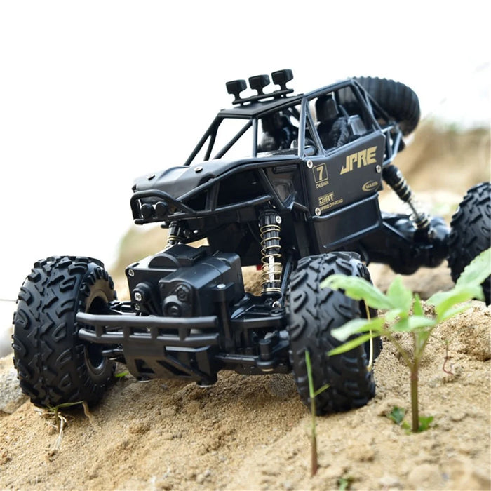6241 2.4G RC Climbing Car 4WD Shock Absorber Alloy Car 4CH Off-Road Vehicle Toy Support 45-Degree Tilted Climbing - Black - 7