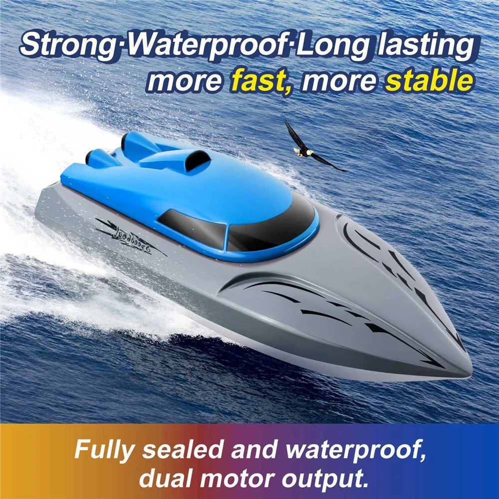 806 Adult Kids RC Boat 2.4Ghz 18Km/h Underwater Toy Remote Control Boat, with 1 Battery - Red - 2