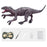 SM190 2.4G 8 Channel RC Walking Dinosaur Toy for Kids Simulation Tyrannosaurus Electric Robot Dinosaur with LED Lights, Sounds, Spray, Dinosaur Toys for Boys and Girls - Grey / Red - 1