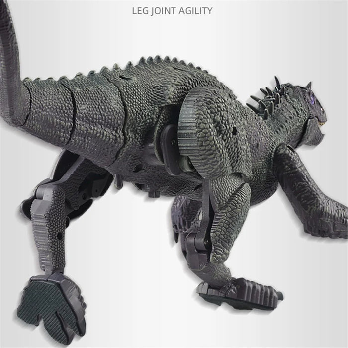 SM190 2.4G 8 Channel RC Walking Dinosaur Toy for Kids Simulation Tyrannosaurus Electric Robot Dinosaur with LED Lights, Sounds, Spray, Dinosaur Toys for Boys and Girls - Grey / Red - 5