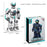 BG1532 2.4G RC Robot Intelligent Voice / Gesture Sensing Control Programmable Robot Model Toy with LED Light for Children - White - 7