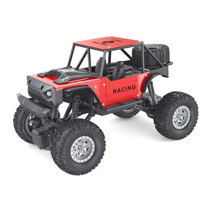 6086 1 / 18 20km / h RC Alloy Car 4-Channel Off-Road Vehicle Kids Remote Control Racing Car Toy with Light - Red - 1