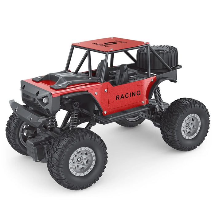6086 1 / 18 20km / h RC Alloy Car 4-Channel Off-Road Vehicle Kids Remote Control Racing Car Toy with Light - Red - 4