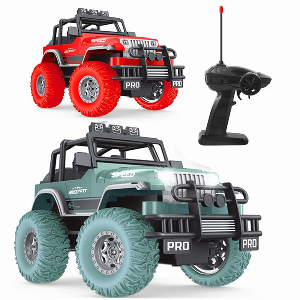 6085 1 / 18 Scale 20km / h RC Car 4-Channel Climbing Off-Road Vehicle Remote Control Racing Car Toy with Light for Kids - Green - 2