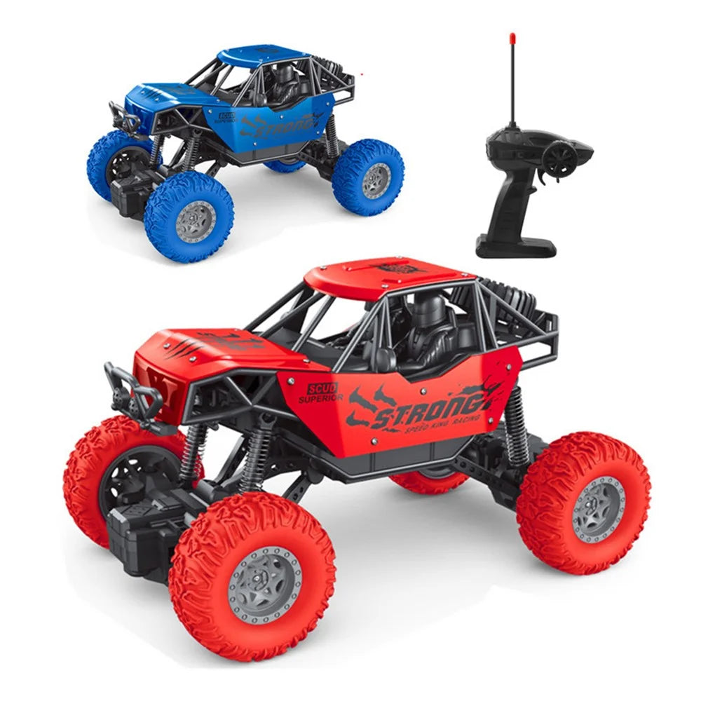 6071 / 6083 4-Channel RC Car 1:18 Scale 20km / h Climbing Off-Road Vehicle Remote Control Alloy Racing Car Toy for Kids - Black  /  Red - 5