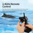 RH705 2 in 1 Stunt RC Boat Toy 2.4GHz Remote Control Water Shark Speed Boat Double Motor Powered - 2