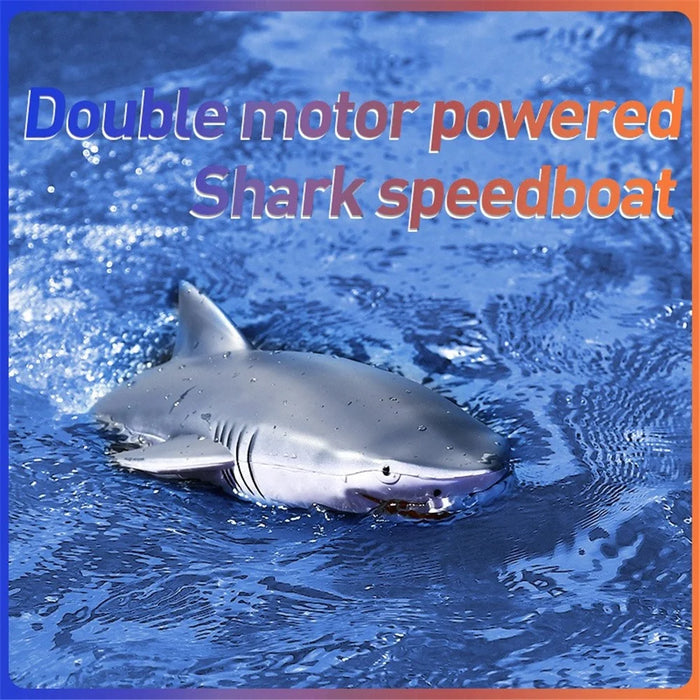 RH705 2 in 1 Stunt RC Boat Toy 2.4GHz Remote Control Water Shark Speed Boat Double Motor Powered - 5