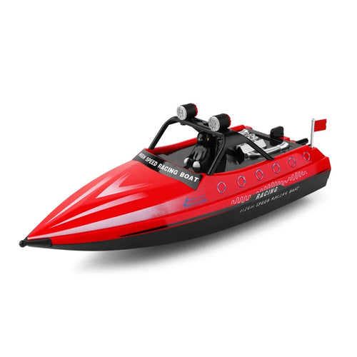WLTOYS WL917 High-Speed Racing Boat Remote Control Competitive Boat with Lights, Propeller 16Km / h Speedboat Model Toy for Kids - Red - 1